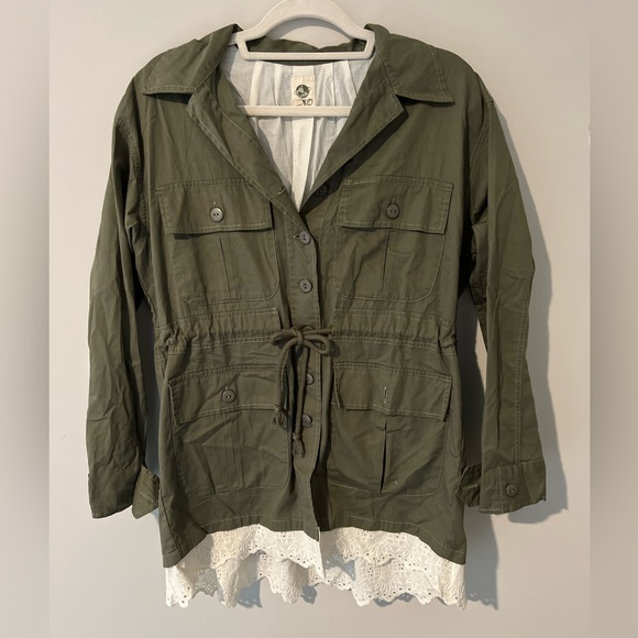 Anthropologie Tiny Charlie Eyelet Utility Jacket NWOT - Picture 2 of 4